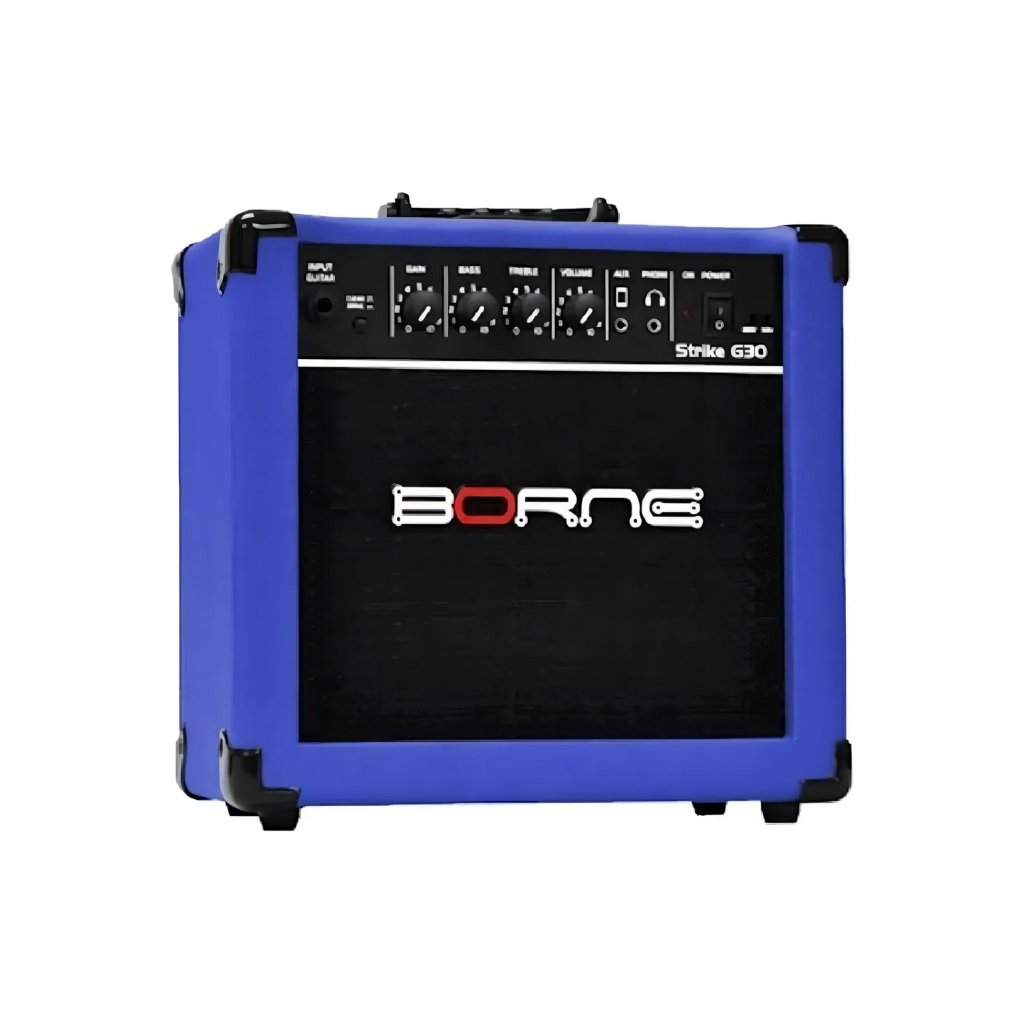 Aparelho Cubo Amplificador Borne Strike G30 Para Guitarra  Azul em Oferta na Shopee