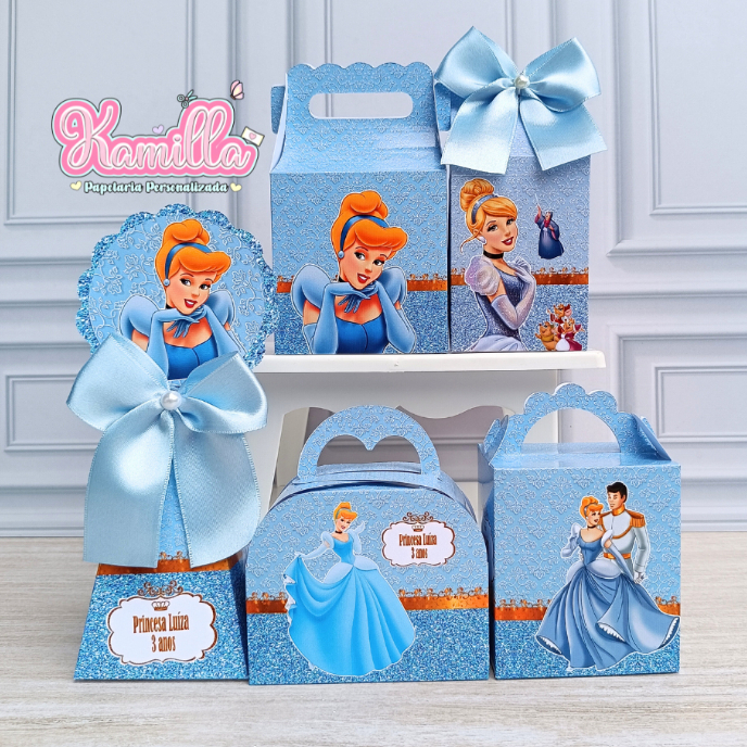 KIT PERSONALIZADO PARA LEMBRANCINHAS NO TEMA PRINCESA CINDERELA - PEGUE E MONTE /INFATIL/DECORAÇÃO/LENBRANCINHAS