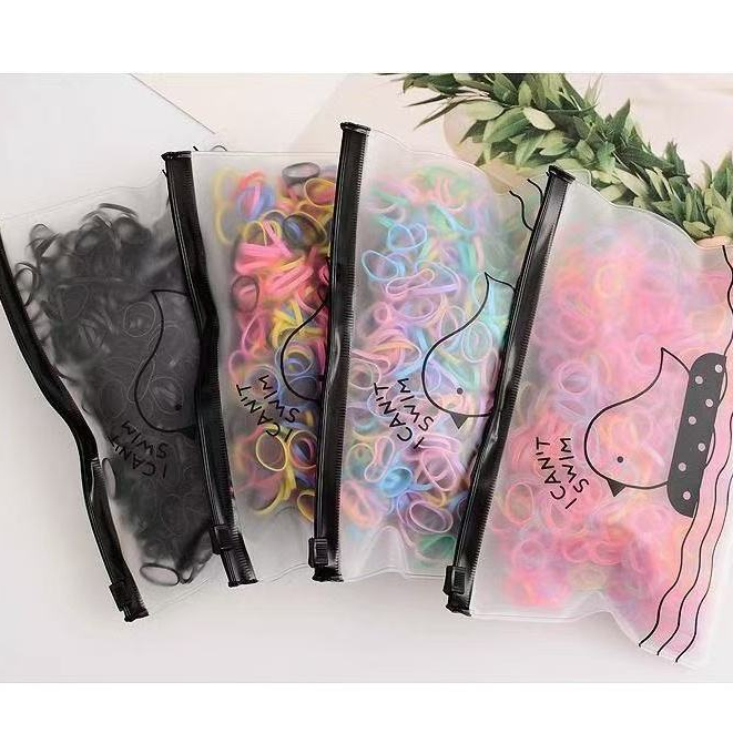 Kit 500 Peças Elástico Corda De Cabelo Infantil De Borracha Descartável Acessórios Multicolorido