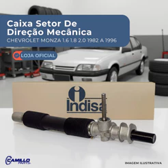 Caixa Setor Direção Mecânica Indisa Chevrolet Monza Kadett Ipanema Sistema Original