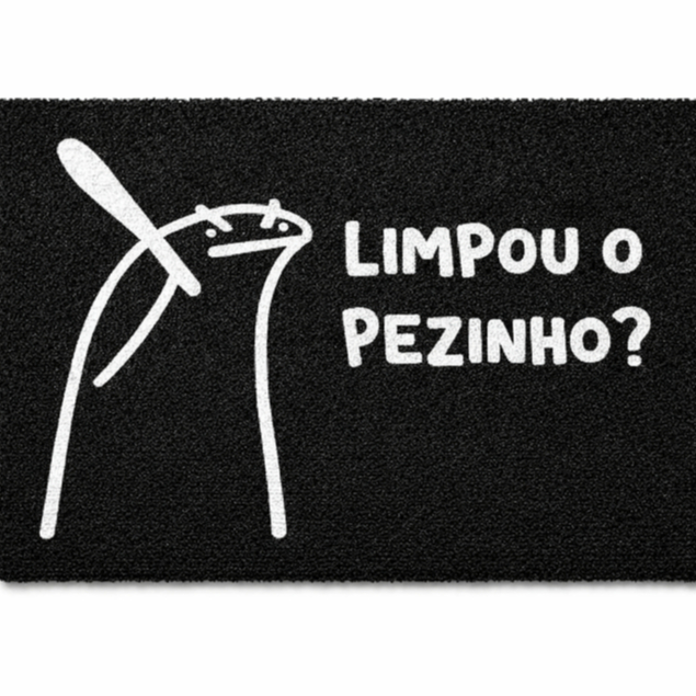 Tapete Porta de Entrada Limpou o Pezinho? Capacho Antiderrapante Lavável Interno/Externo