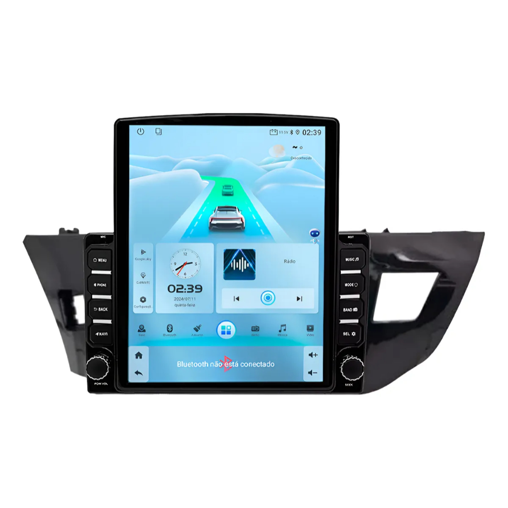 Multimidia 9,7p Tesla Toyota Corolla 2014 2015 2016 2017 Carplay Android Auto
