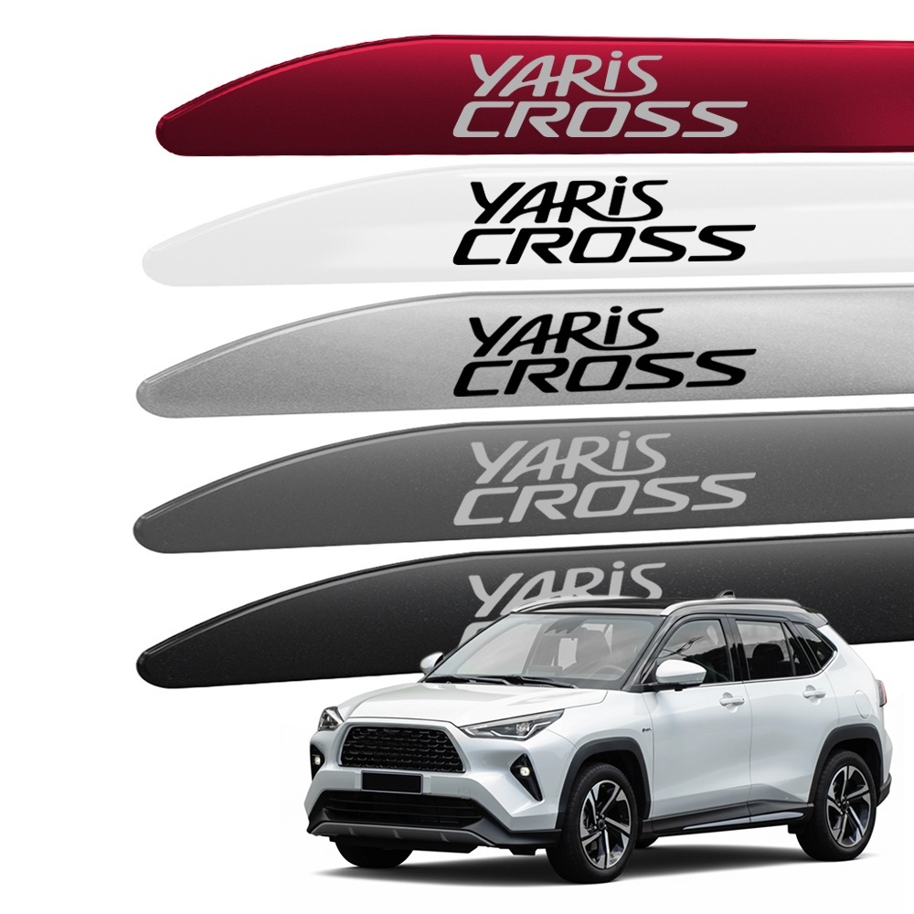 Friso Lateral Yaris Cross 2025 2026 Ponta Facao Cor Original e com Grafia em Adesivo - Modelo Universal Compatível