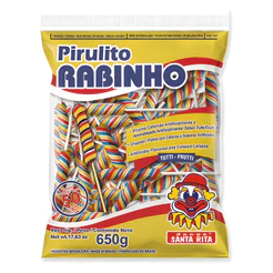 Pirulito Rabinho Enrolado 650g Com 50 Unidades Santa Rita