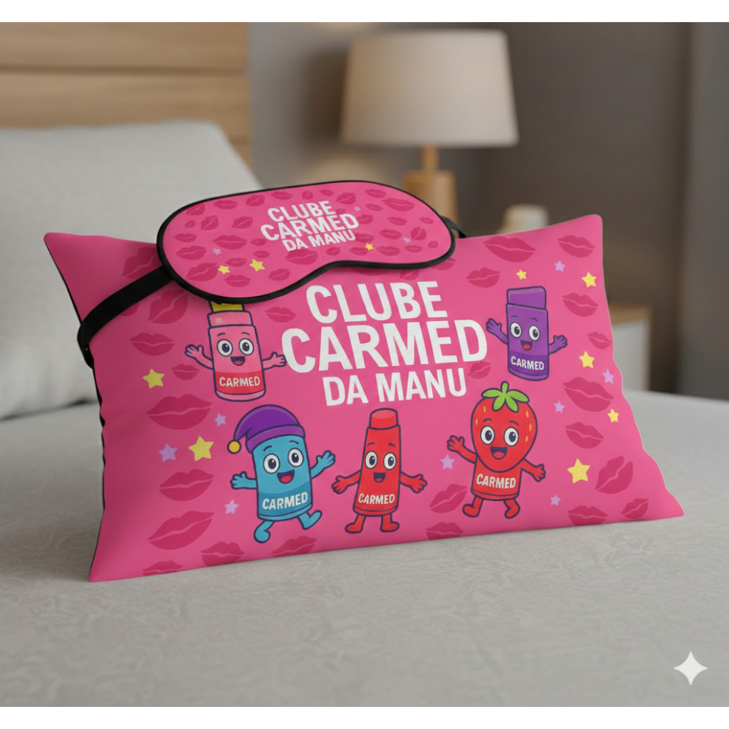 Kit Almofada Personalizada 20x30 + Tapa Olho Personalizado Todos os Temas | Lembrancinha Personalizada | 5 a 50 Unidades em Oferta na Shopee