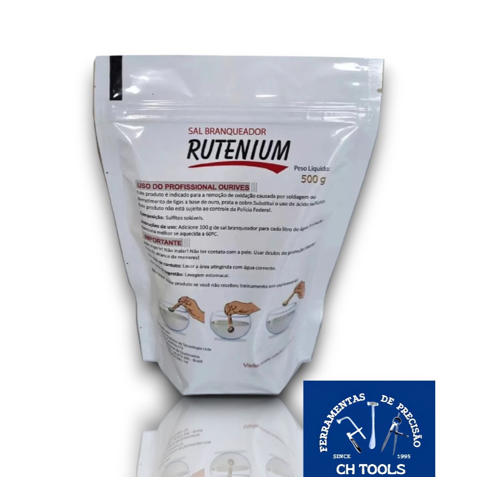 SAL BRANQUEADOR, BRANQUEMENTO, SUBSTITUI SU FURICO, 500 Gr, Anti Oxidante, RUTENIUM