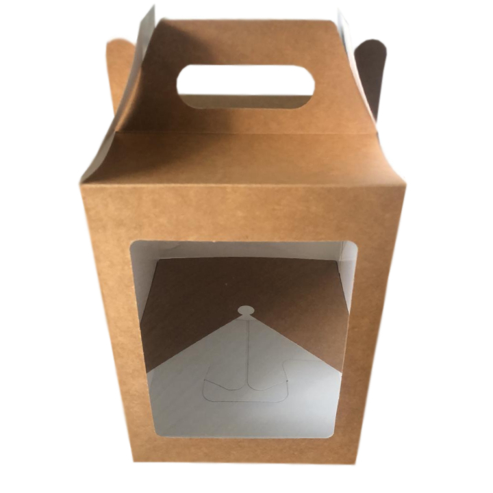 15 Caixas Para Taça Gourmet Kraft- 16x16x21,5cm- Cx0043