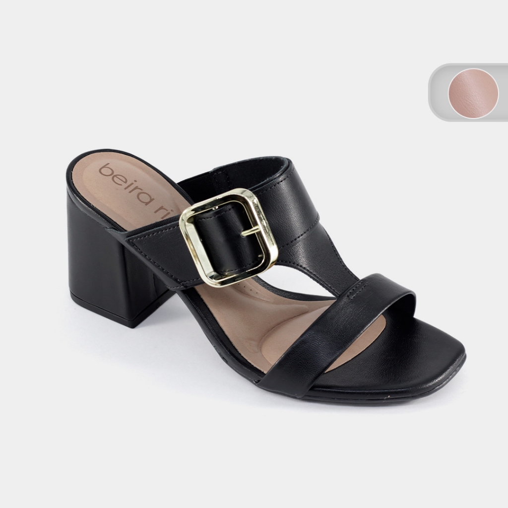 Tamanco Feminino Beira Rio 8436240 S/ Quadrado Alto em Oferta na Shopee