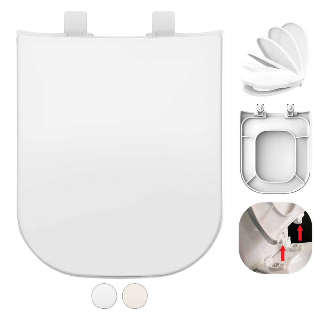 Tampa de Vaso Axis para Bacia Deca Soft Close Retira Fácil 1.6 gpf / 6.0 Lpf P.470.17 / P.47.17 / P.4700.17