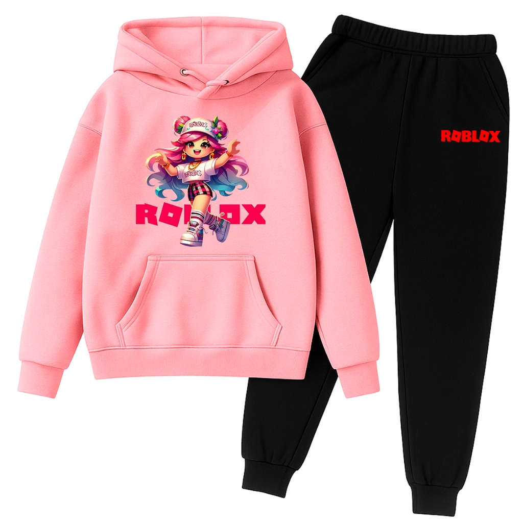 Conjunto de Moletom Infantil Jogo Online Divertido Menina Gamer Agasalho Inverno
