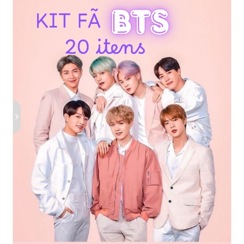 Kit fã 20 itens + brinde bts (chaveiros/ photocards, chaveiro photocard/ botton/ fotos variadas/ kit fanmade bts