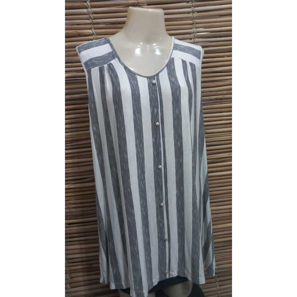 DH 011 - Blusa regata feminina Plus Size, Raio de Luz, confeccionada em viscose, poliéster e elastano, tamanho G3
