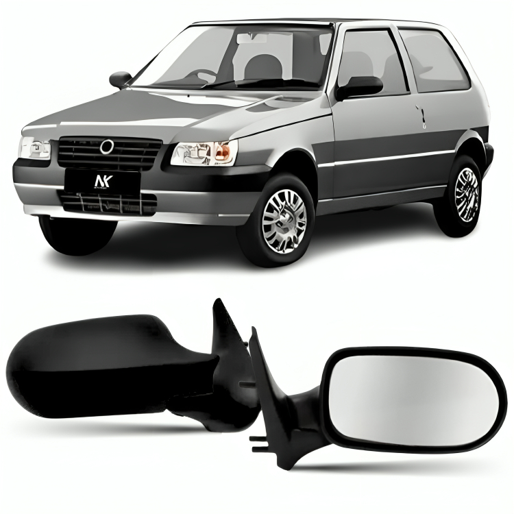 Par/Un Retrovisor Uno Fire Flex 2006 2007 2008 2009 2010 2011 2012 2013 Espelho Lateral Novo em Oferta na Shopee