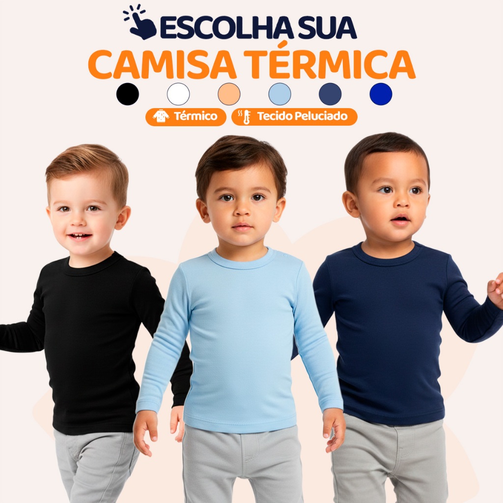 Blusas Térmicas Bebê Menino Manga Longa Camisa Térmica Infantil Masculino Manga longa Flanelada Inverno Infantil l07 em Oferta na Shopee