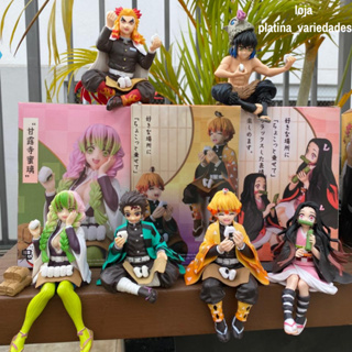Figuração de Ação Demon Slayer Action Figure Kimetsu No Yaiba Coleção Tanjiro Nezuko Inosuke Zenitsu Gyomei em Oferta na Shopee