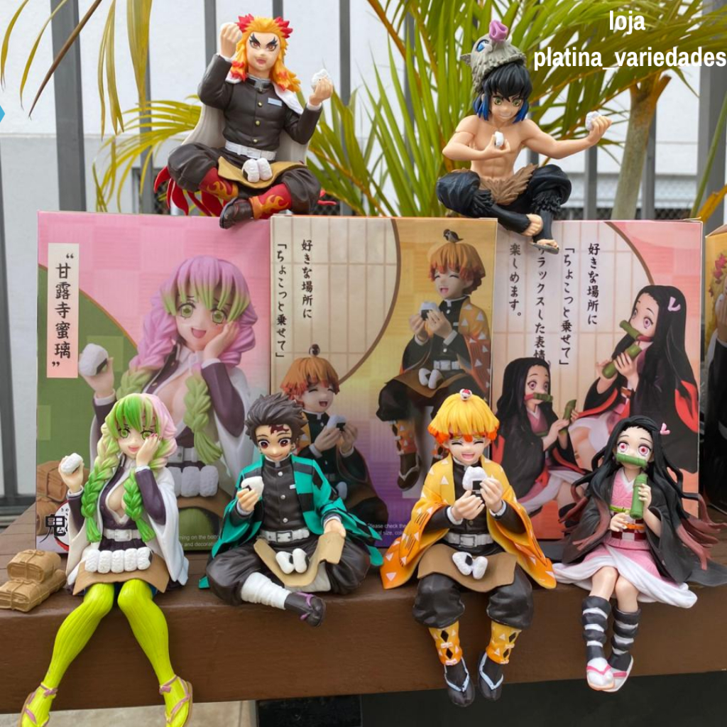 Demon Slayer Kanjirou Nezuko Zenitsu PVC Action Figure Modelo Manga Figuras Coleção De Brinquedo
