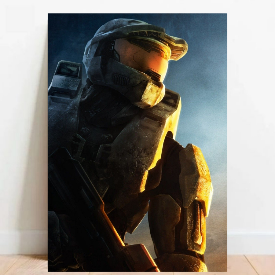 Quadro Placa Decorativa Poster Geek fps Halo Quarto Gamer video games decoração 021