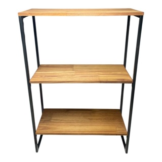 Aparador Prateleira Organizador 3 Divisórias Madeira Pinus Base Ferro Organize Decore Ambientes em Oferta na Shopee