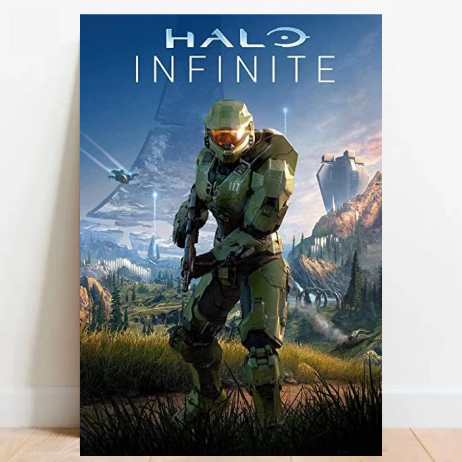 Quadro Placa Decorativa Poster Geek fps Halo Quarto Gamer video games decoração 028