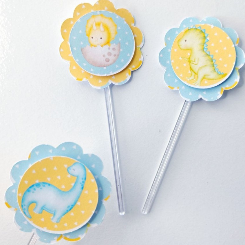 Topper de Doces DINOSSAURO BABY Personalizados /Lembrancinha de Festa /Aniversário