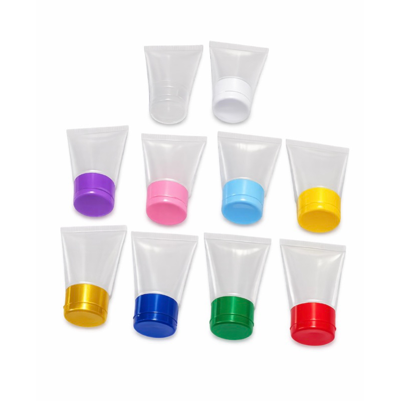 Bisnagas transparentes 30ml C/ Tampa Fliptop - 20 unidades P/ Álcool em Gel Cosméticos lembrancinhas