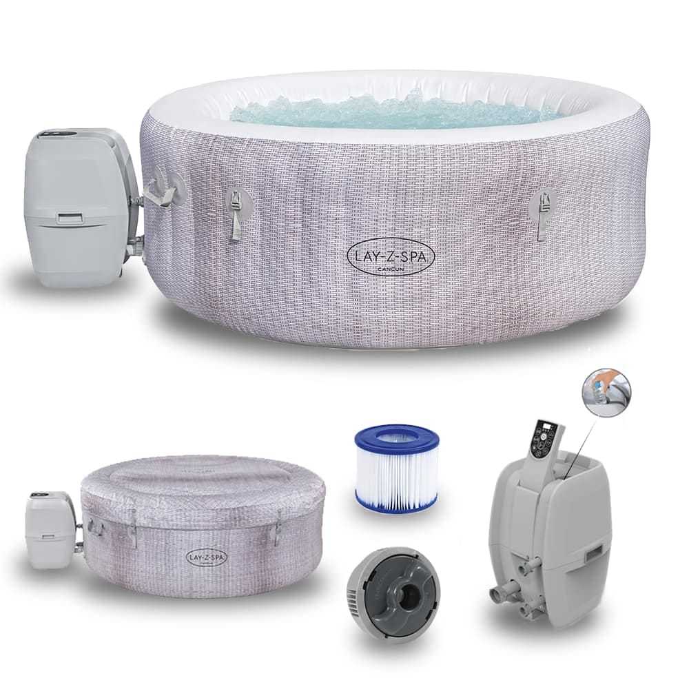 Banheira Ofurô Spa Inflável Cancun 669L + Bomba Filtrante Aquecedora + Capa Bestway