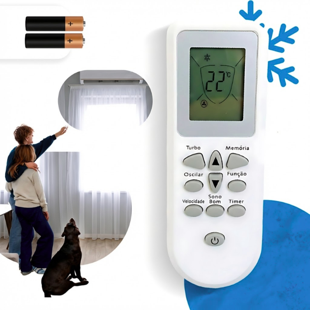 Controle Remoto Para Ar Condicionado Consul Split Bem Estar + 2 Pilhas - Montza em Oferta na Shopee