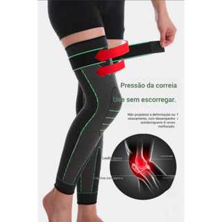Joelheira Estendida De Compressão  Térmica Proteção Articular E Muscular Antiderrapante Longa em Oferta na Shopee