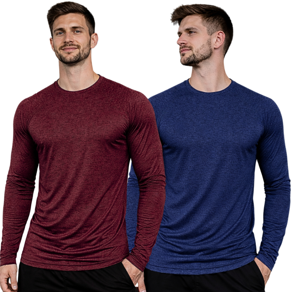 Kit 2 Camiseta Manga Longa Dry Fit Masculina Academia em Oferta na Shopee