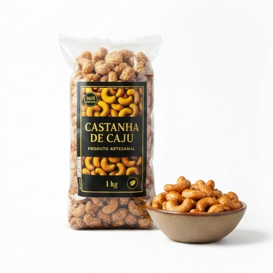 Castanha de Caju Caramelizada - Vários Sabores - Torrada Crocante Premium - 500g / 1kg / 2kg em Oferta na Shopee
