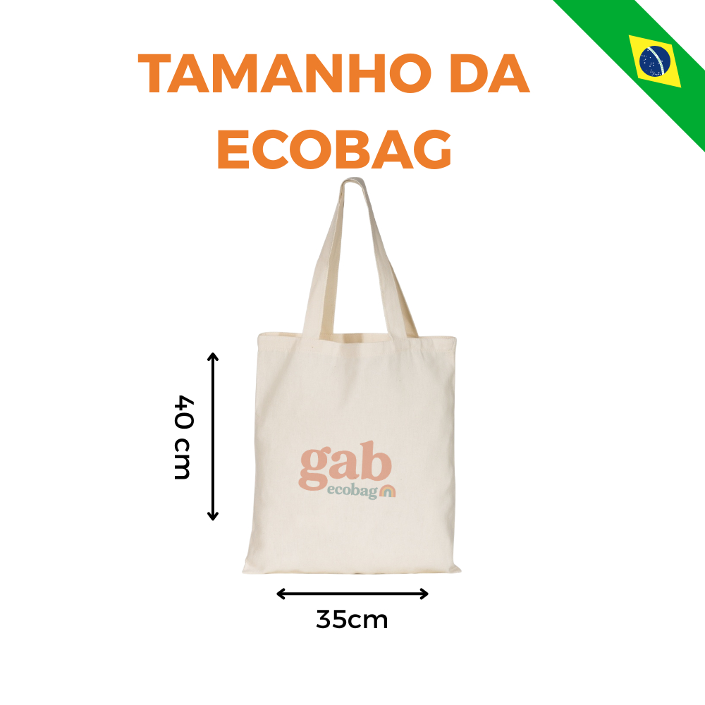 Bolsa ecológica ecobag "AINDA BEM QUE É UM DIA DE CADA VEZ, DOIS EU NÃO AGUENTAVA" 100% algodão