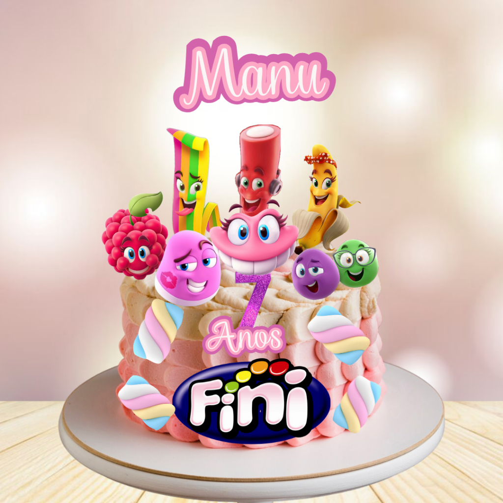 Topper Topo de Bolo FINI Personalizado em Oferta na Shopee