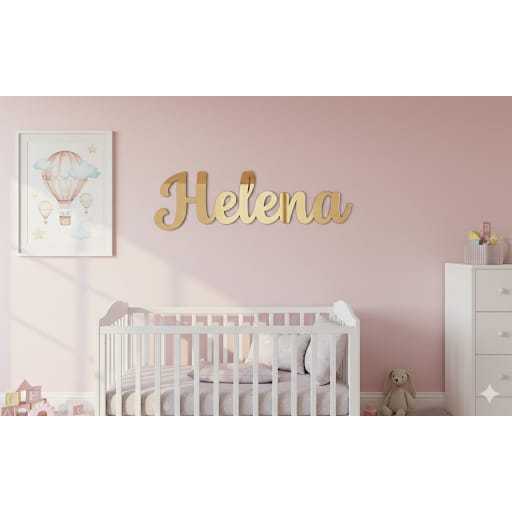 Nome Decorativo em Acrilico Espelhado Personalizado - Nome decorativo Quartos - Nome a escolher- 1 unidade