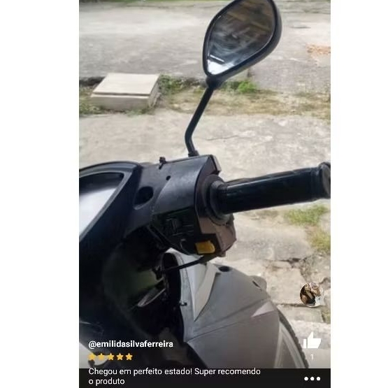 Espelho retrovisor Zig 50 Dafra Zig50 par