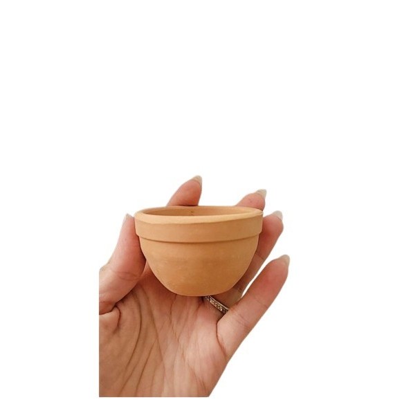 8 Mini Vasinho Tigelinha Barro Cerâmica Lembrancinha 6,5 x 4,0 cm