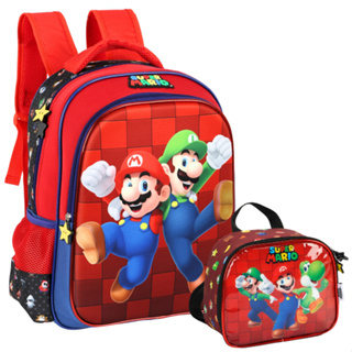 Kit Conjunto Escolar Super Mario Mochila Costas + Lancheira Térmica Original em Oferta na Shopee