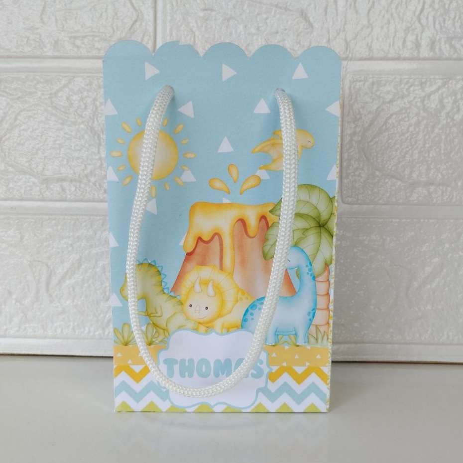 Sacolinha P  DINOSSAURO BABY Personalizados /Lembrancinha de Festa /Aniversário