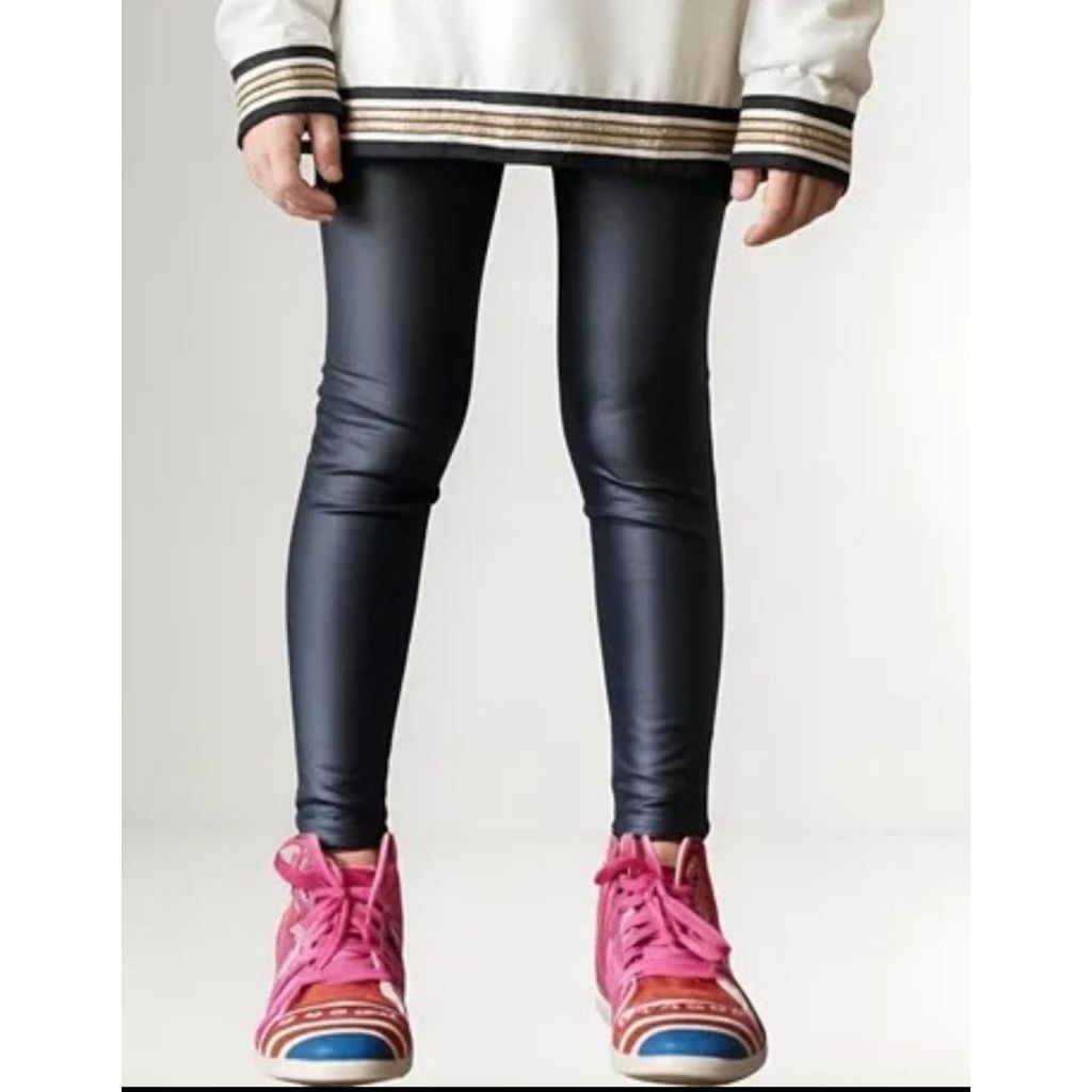 Legging Infantil CIRRE BRILHOSA PRETA   Calça Infantil Preta   Calça Legging Infantil Cirre Preta