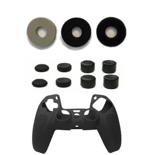 Kit 8 Protetores Grip + 3 Espumas Kontrol + Capa Silicone (Brinde) Compatível Controle PS5 DualSense