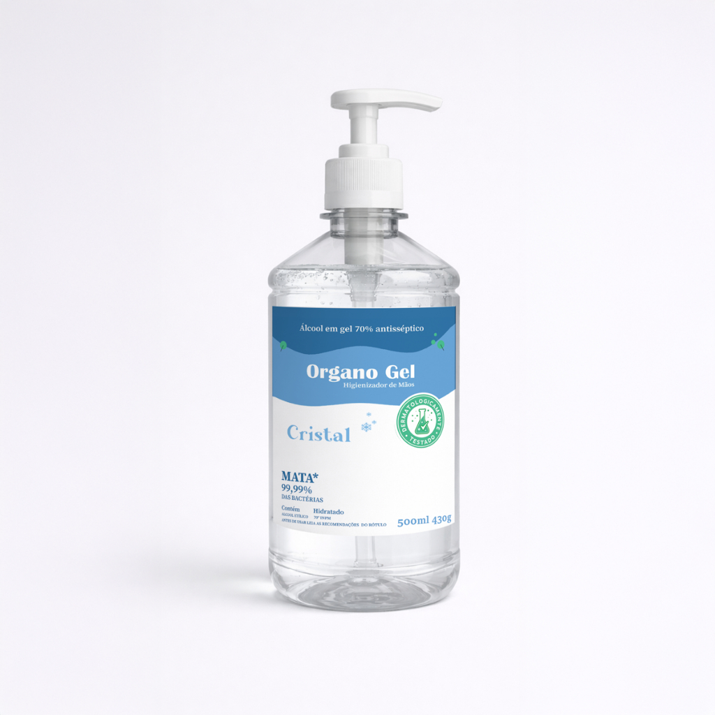 Álcool em Gel 70% - 500ml - Antisséptico Não Gruda e Não Deixa Melecado em Oferta na Shopee