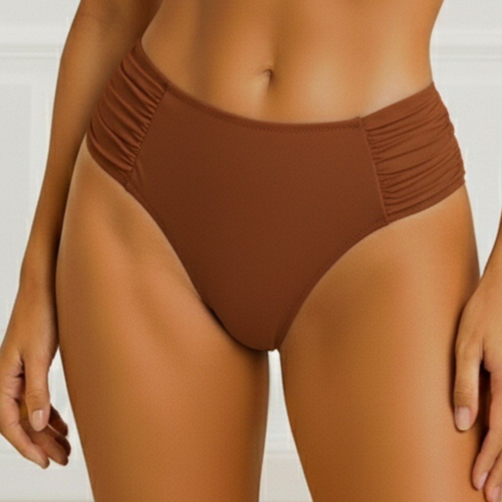 Calcinha Biquíni Drapeada Laterais Largas em Oferta na Shopee