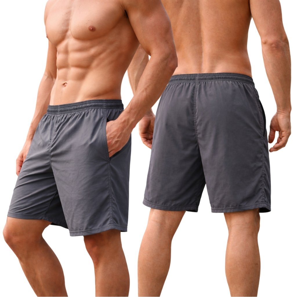 Detalhes do Kit 3 Bermudas Masculina Tactel Esportiva Academia Praia com Bolso e Elástico na Cintura