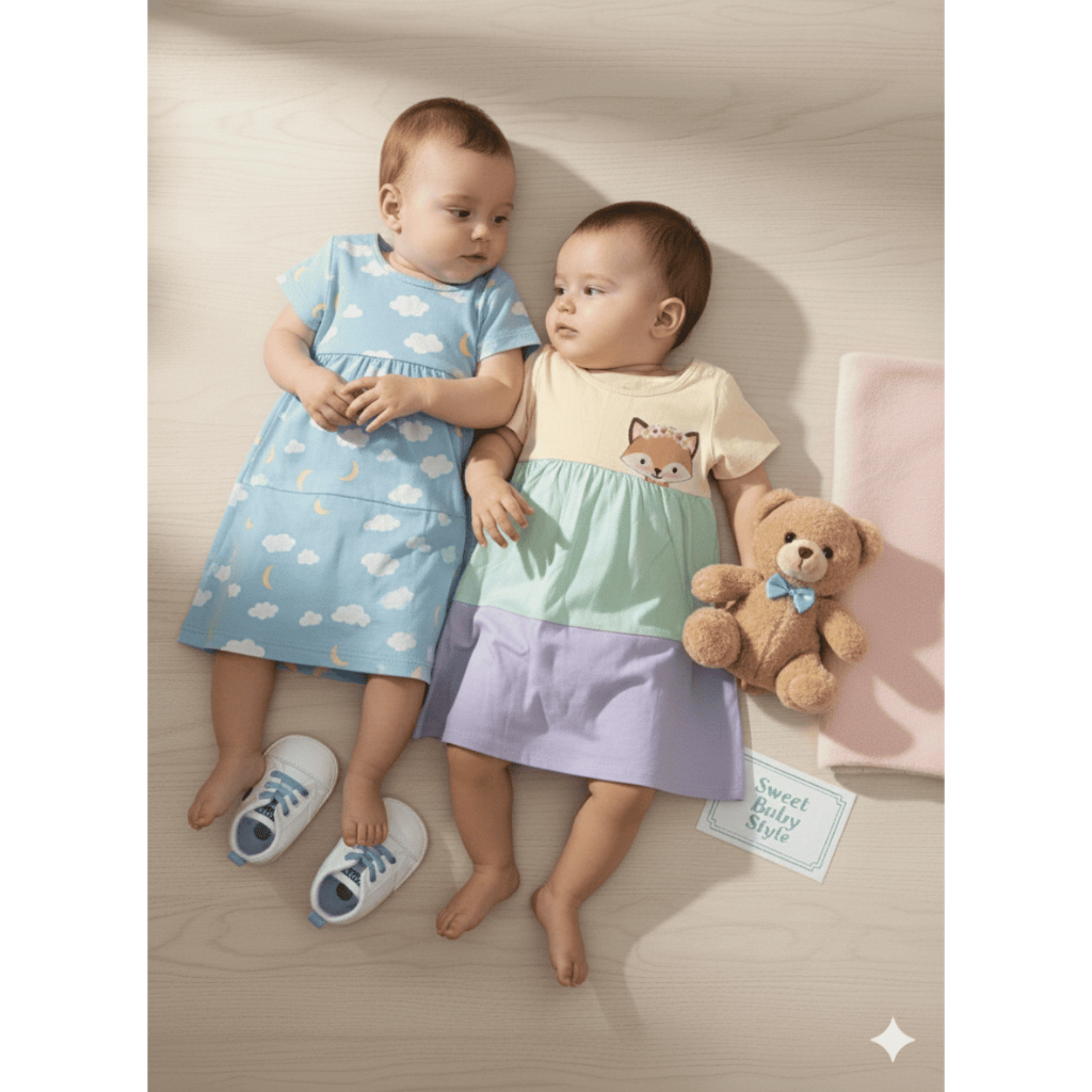 Vestido 3 MARIAS Infantil Verão Menina Kit com 2 | Leve, Soltinho e Confortável