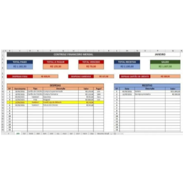 Planilha Controle Financeiro Pessoal Completa
