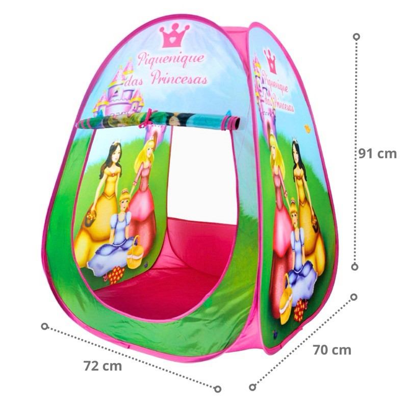 Barraca Infantil Toca Rosa Dobrável | Cabana Portátil para Criança – Diversão em casa