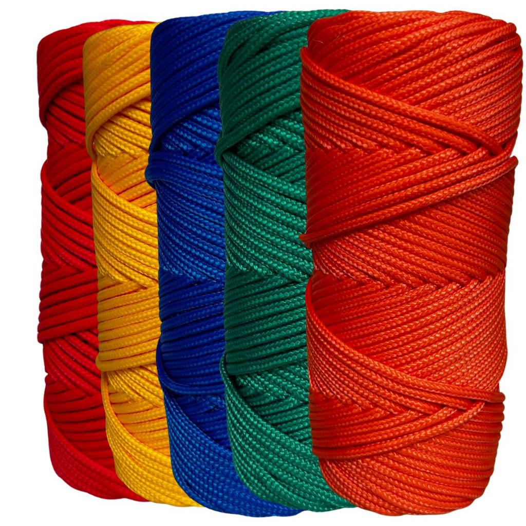 Corda Náutica de Polipropileno 2,5mm Kit 5 Cores com 70 metros
