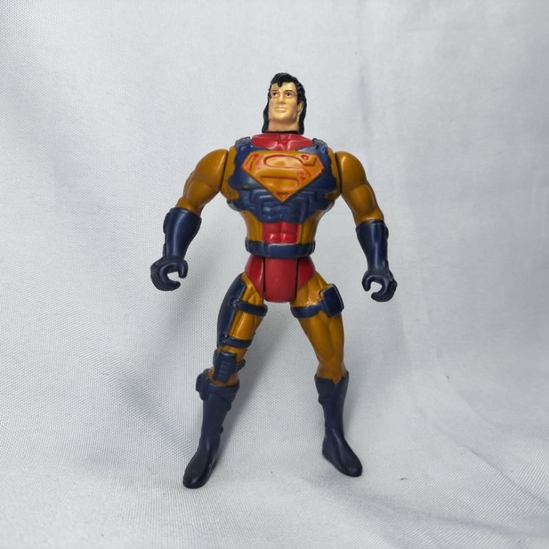 Boneco antigo Superman Homem de aço Terno solar 1996 vintage