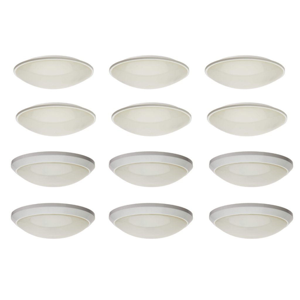 Kits Plafon Eclipse Interneed 310mm 110 W Branco S/Borda e C/Borda E-27 127/220 V Casa Apartamento Lâmpada Iluminação