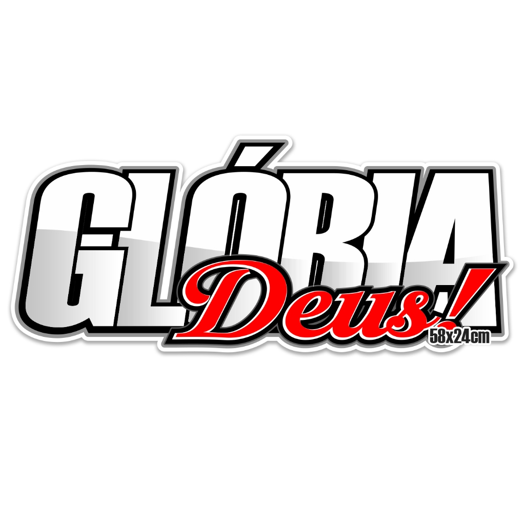 Adesivo Gloria Deus Caminhão Carreta Carro Caminhonete Automotivo
