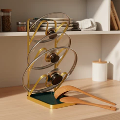 Suporte Organizador De Tampas Tábuas Talheres Para Cozinha